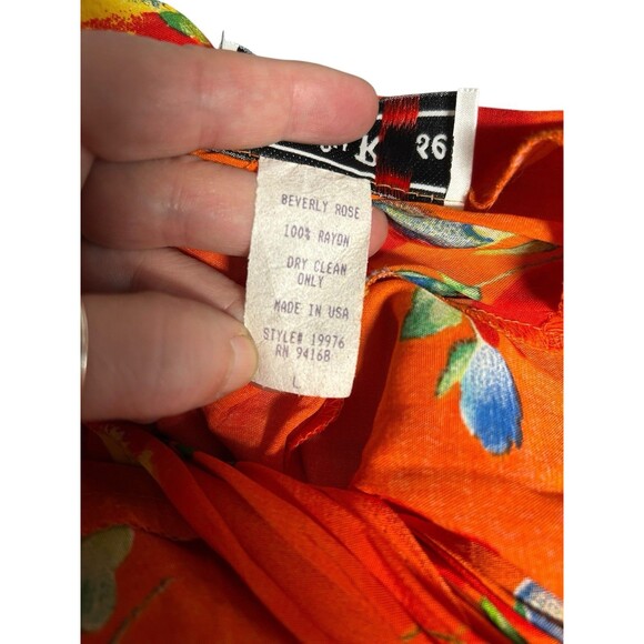 Vintage 1980s1970s Red‎ Flowy Floral Layered Long Maxi Capelet Chiffon Dress Lg - Picture 4 of 7